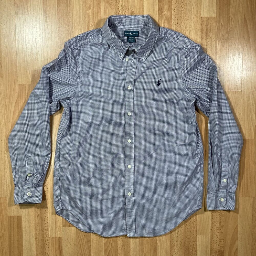 Ralph Lauren Blue Label Button Down Shirt (Men’s Size XL) • Micro Check • EUC